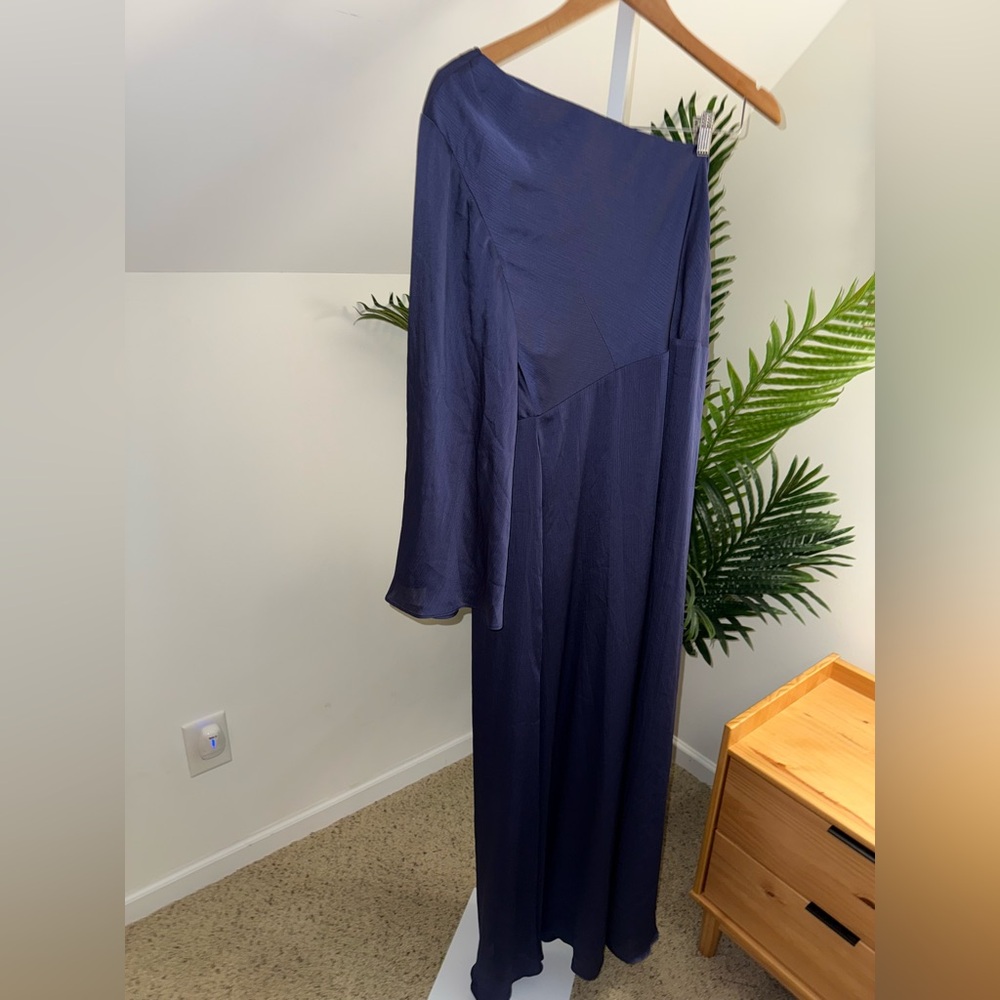 Sachin + Babi | Keely One Shoulder Gown in Deep Cobalt | Sz 14 - Picture 6 of 7